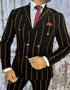 Mens Double Breasted Gangster Royal & White Suit