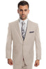 Men's Two Button Basic Modern Fit Business Suit in Tan