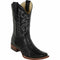 Los Altos Boots - Mens Dress Cowboy Boot - Low Priced Ostrich Cowboy Boots Black Square Toe- in Black