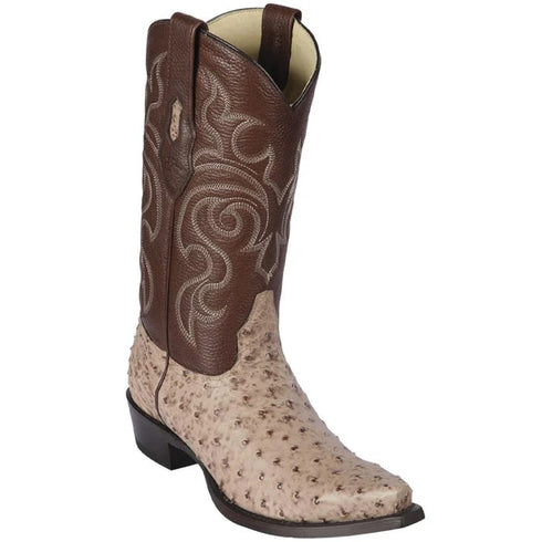 Los Altos Boots - Mens Dress Cowboy Boot - Low Priced  Mens Boots Ostrich Skin Moka- in Moka