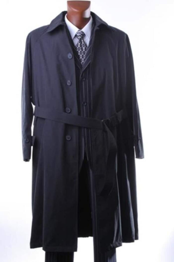 Dark color black Overcoat Ankle length All Year Round - Dress Coat  Priced Available In Big & Tall Sizes