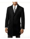 Men's  Single Breasted Long Jacket Wool Black men's Car Coat