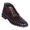 Los Altos Black Cherry Caiman Belly Lugz Sole Mens Boots