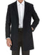 English Laundry Black Fall/Winter Essential Slim Fit Overcoat Wool Blend