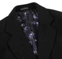 Black Fall/Winter Essential Slim Fit Overcoat Wool Blend