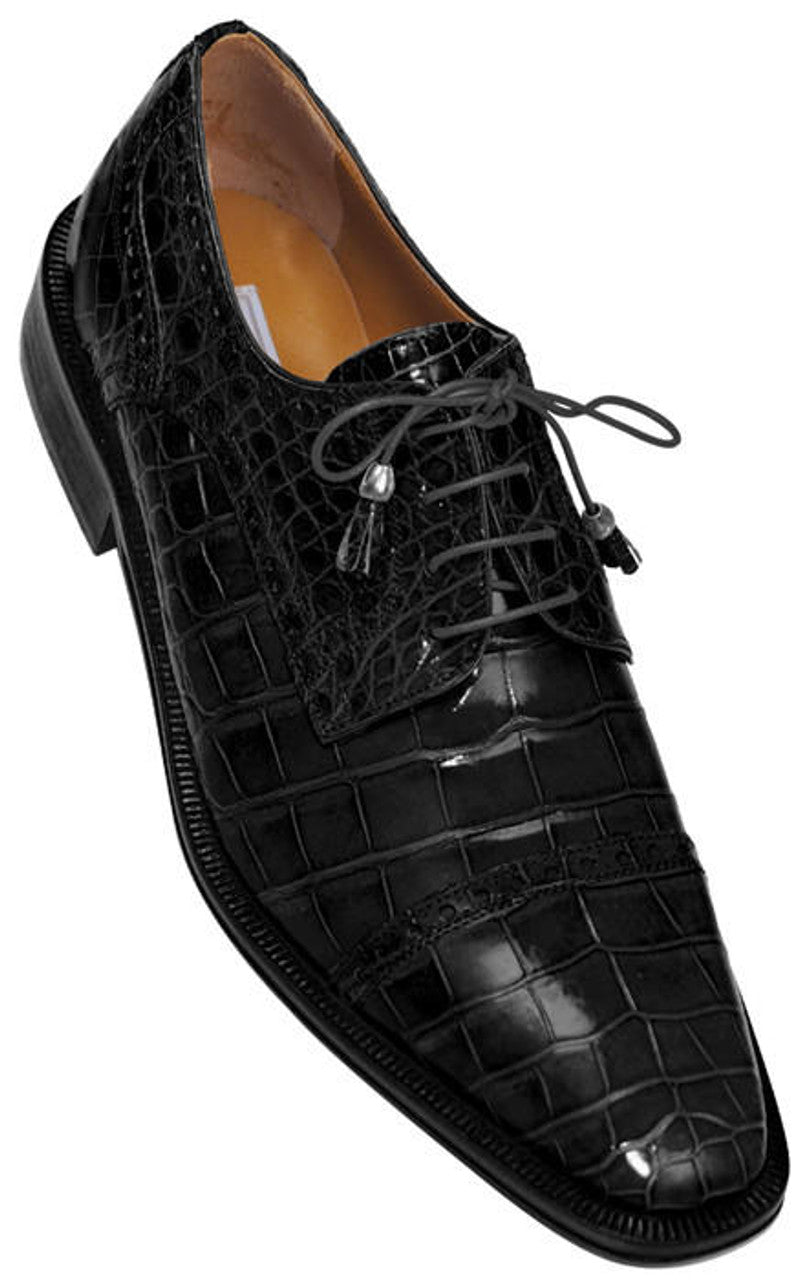 Mens Black Gator Exotic Ferrini Shoes – OvercoatUSA display picture 3