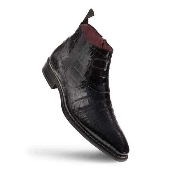 Blackmore Black Genuine Crocodile Plain Toe Mens Boot By Mezlan Made In Spain Brand