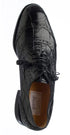 Belly Alligator Leather Shoes Men Black Italian Ferrini Wingtip