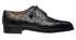 Belly Alligator Leather Shoes Men Black Italian Ferrini Wingtip