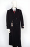 Men's Black Double Breasted Full Length Coat Duster Maxi Coat