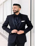 Black Men Suits for Wedding One Button Groomsmen Suits Shawl Lapel Best Man Blazers