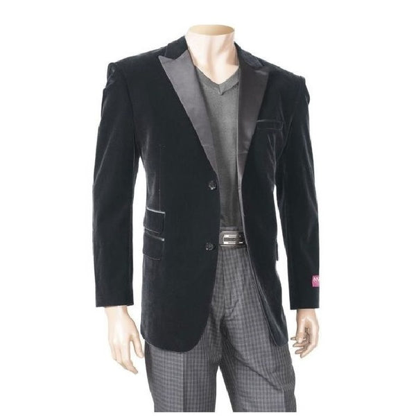 Black Men's Big And Tall Blazers Velvet Velour Clearance