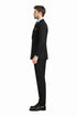 Mens Black Double Breasted Suit - Mens Double Breasted 1920'S Wide Bold Gangster Pinstripe Suit in Black