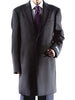 Men's Caravelli Two Button 3/4 Length Black Long men's Car Coat Dress Topcoat - Winter coat