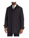 Lerner ~ Edgar Big And Tall Trench Coat Black ~ Rain Coat 36 Inch Length Dress Coat Priced Available In Big & Tall Sizes