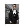 Black Shawl Collar Black Lapel One Button Sport coat