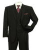 Pleated Suit - Mens Suits With Pleated Pant -  Regular Fit Suit - Black Suit