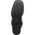 Laredo Isaac Black and Grey Leather Square Toe Shaft Boots for Men