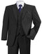 1920s Mens Suit - 1920s Mens Outfit - 1920s  costume  Bold Pinstripe Wide Suit Black