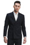 Men's Slim Fit Double Breasted Bold Gangster Pinstripe Suit In Black