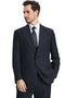 Men's Stacy Adams Peak Lapel Black Windowpane Plaid Suit With A Scoop Neck Vest