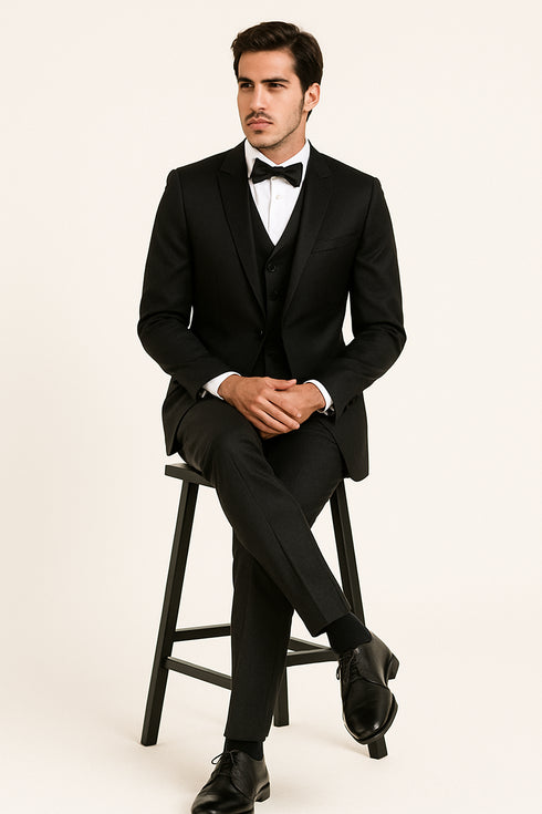Black -satin-tux-wedding-prom