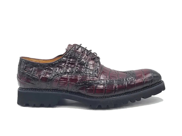 Blucher Style Alligator Embossed Oxford Carrucci