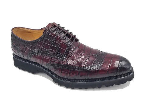 Blucher Style Alligator Embossed Oxford