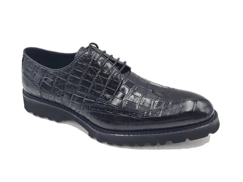 Blucher Style Alligator Embossed Oxford