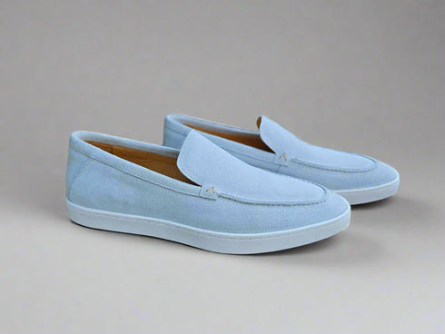 Blue Suede Loafer Carrucci