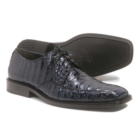 Los Altos Oxford Blue Caiman & Belly Crocodile Shoes