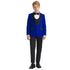 5pc Blue Boys Velvet Tuxedo Includes Bowtie Slim Fit by Tazio
