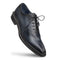 Enterprise Blue Calfskin Men’s Plain Toe Shoe By Mezlan Made In Spain Brand