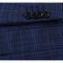 Mens Classic Fit Two Button Wool and Linen Blue Windowpane Plaid Sportcoat Blazer