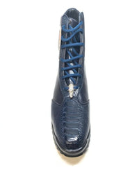 Los Altos Navy Blue Ostrich Leg High-top Sneakers