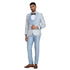 2025 Prom Special Blue Tuxedo Suit w/ Double-Breasted Vest by Tazzio