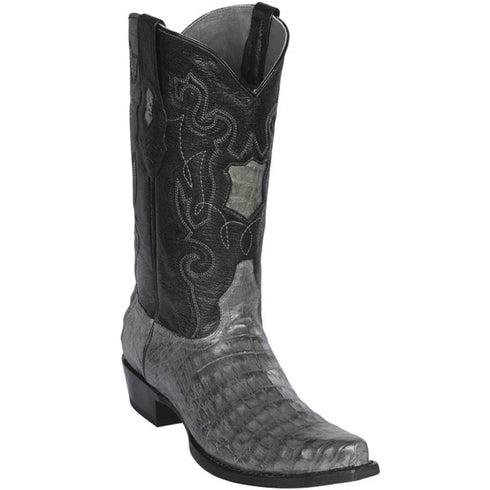 Los Altos Boots - Mens Dress Cowboy Boot - Low Priced Grey Caiman Cowboy Boots - in Grey