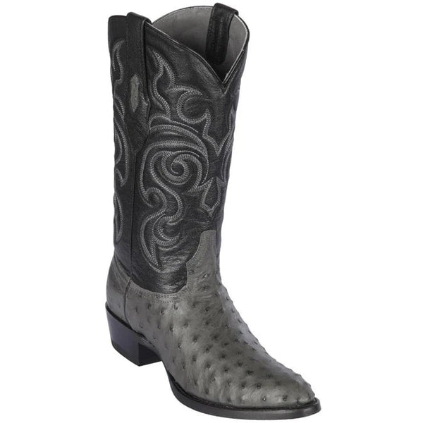 Los Altos Boots - Mens Dress Cowboy Boot - Low Priced Grey Ostrich Cowboy Boots- in Grey