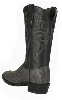 Botas de Avestruz Original Punta Redonda LAB-650309
