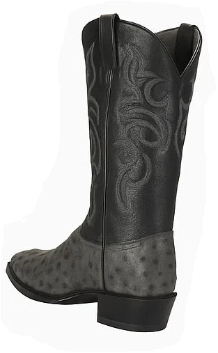 Botas de Avestruz Original Punta Redonda LAB-650309