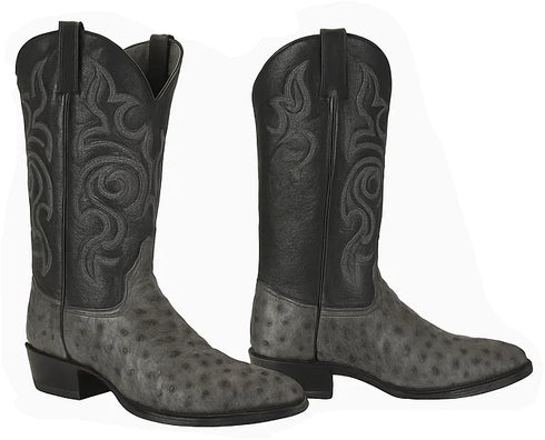 Botas de Avestruz Original Punta Redonda LAB-650309