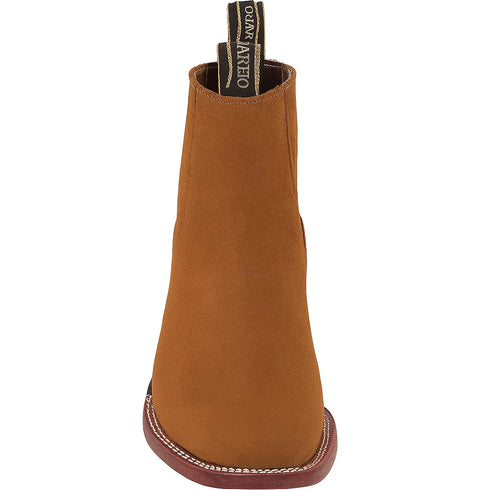 Botines Charros de Gamuza Punta Cuadrada Color Shedron LAB-82B6350