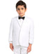 Boys 2 Button Vested Notch Collar Wedding Tuxedo in White