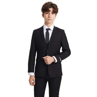 Exclusive Stacy Adams 5pc Boys Suit Slim-Fit, Black