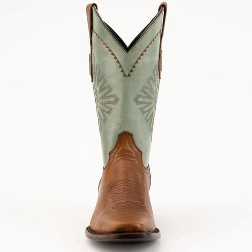 Ferinni Boot - Mens Dress Cowboy Boot  - Ferrini Men's Santa Fe Leather Boots Handcrafted - Brandy