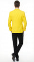 Men’s Bright Yellow Blazer – Classic Two Button Formal Sport Coat for Wedding, Party and Statement Wear