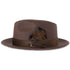 Tapa Crushable Straw Hat Fedora in Brown