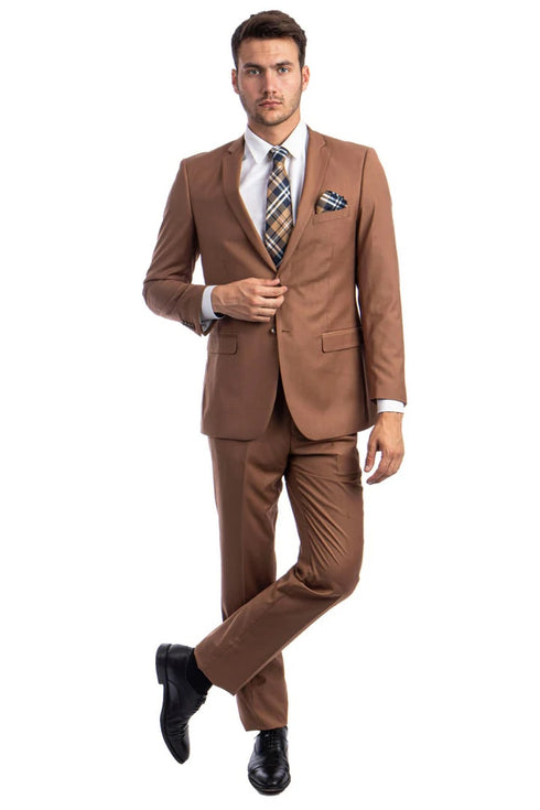 Brown Wedding Suit - Jacket + Pants - Brown Tuxedo - brown wedding suits and tuxedos