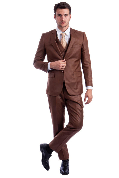 Brown Wedding Suit - Jacket + Pants - Brown Tuxedo - brown wedding suits and tuxedos