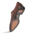 Mezlan Brown Ostrich and English Suede Gored Slip On Dress Shoes for men